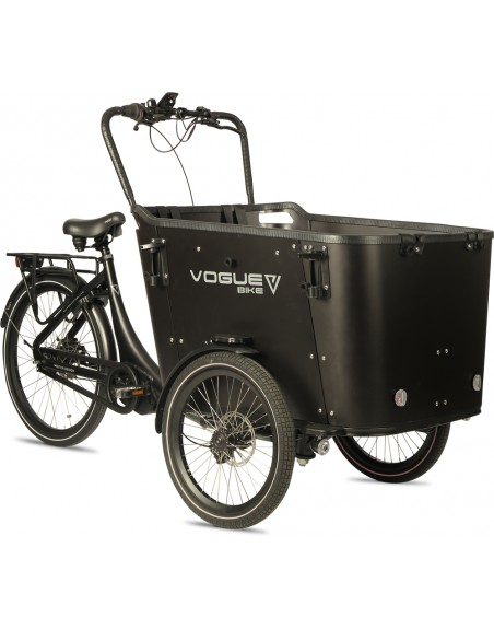 Vogue Superior Deluxe Elektrische Bakfiets Zwart